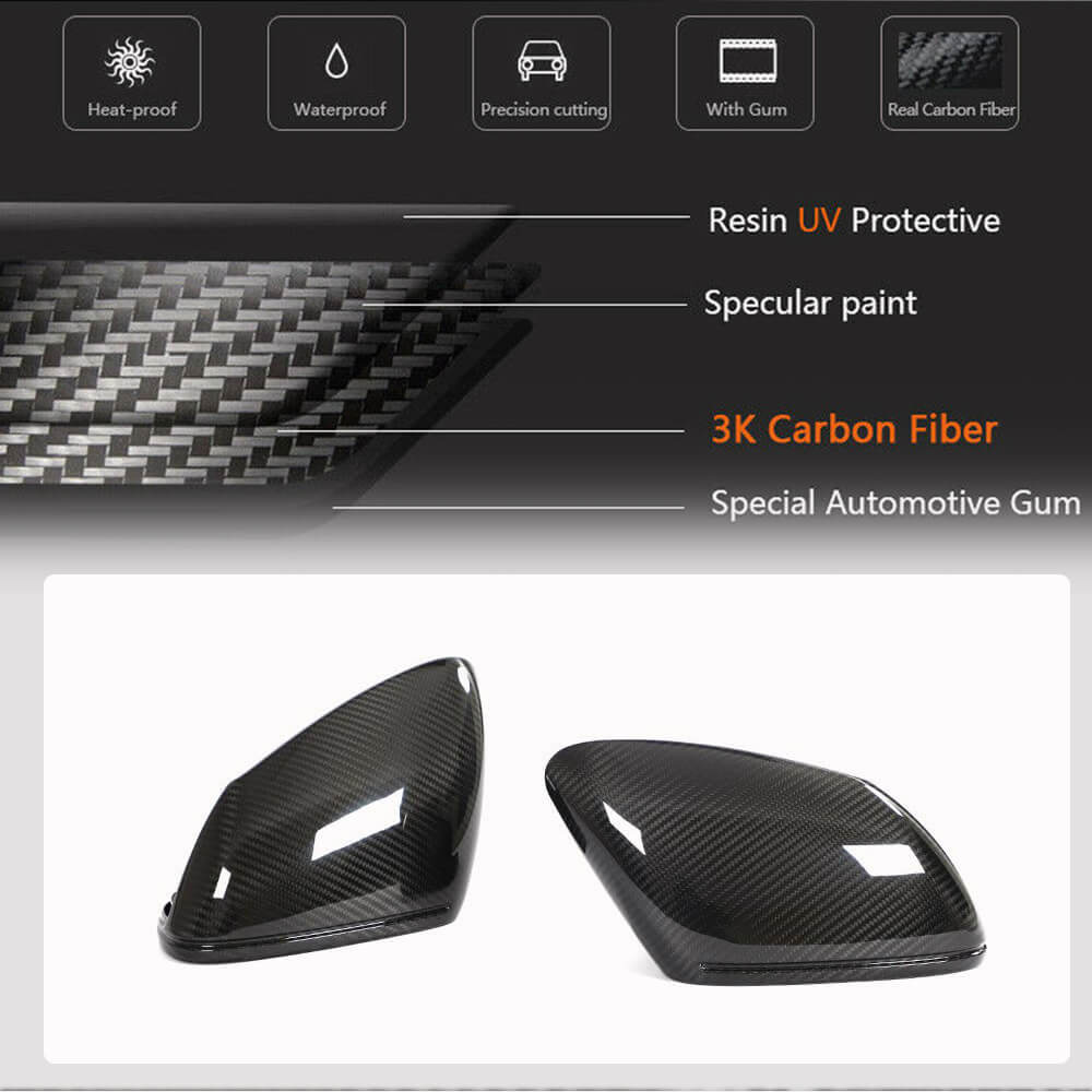 Mirror covers (2019-2024, Carbon) for Porsche Taycan - image 5
