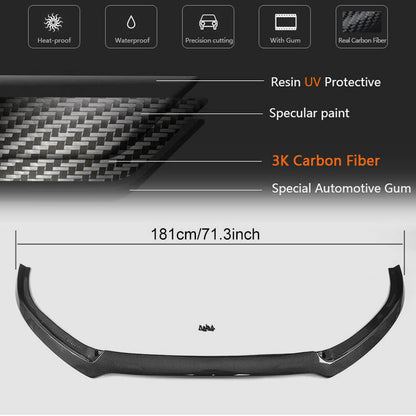 Front bumper lip Carbon V3 (for S-Line 2014-2018) for Audi A6 C7 2011-2017 - image 5