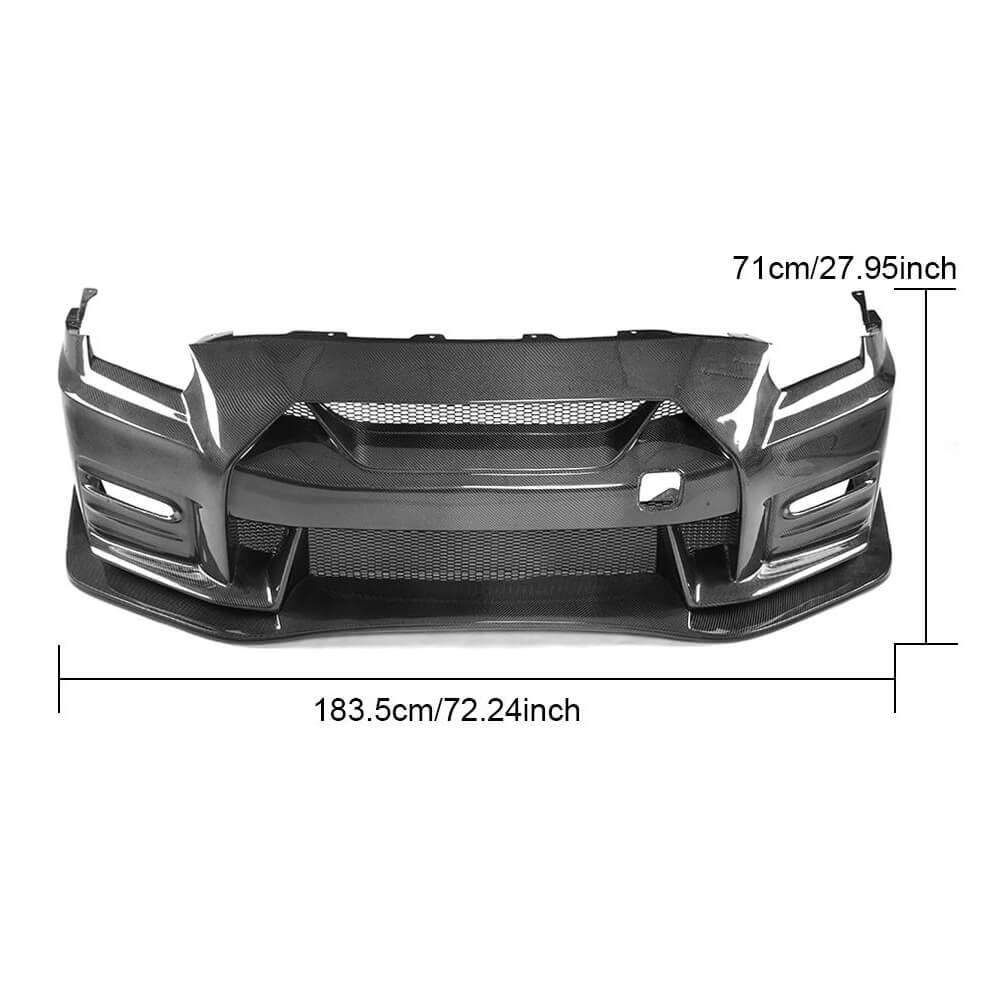 Front Bumper (2009-2015, Carbon) for Nissan GT-R 2008-2025 - image 5