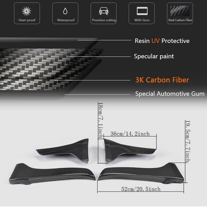Mudguards (for Q50 Base/Sport 2014-2017, Carbon) for Infiniti Q50/Q60 2013-2024 - image 5