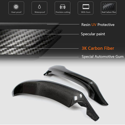 Front Bumper Flap Extensions (for Base 2007-2011, Carbon) for Audi A4 B8 2007-2015 - image 5