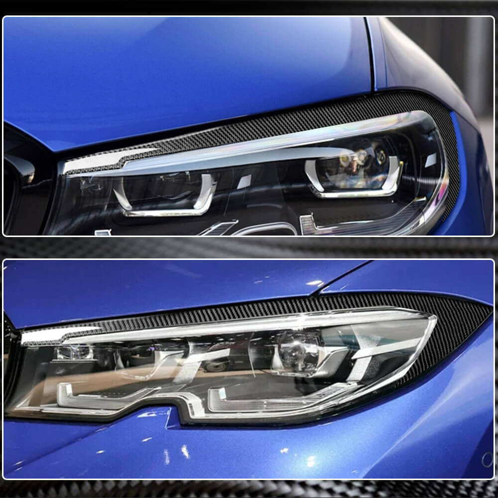 Headlight Eyelids (2018-2022, Carbon) for BMW 3 Series G20/21 2018- - image 5