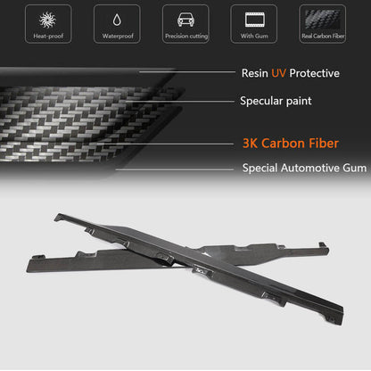 Side Skirts (2015-2017, Carbon) for Mercedes AMG GT C190/R190 2014-2022 - image 5