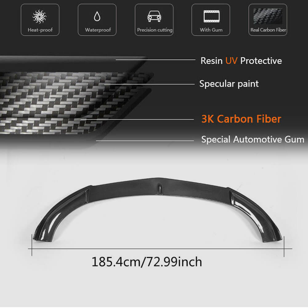 Lip V1 front bumper cover (for AMG-Line / E43 AMG 2016-2019, Carbon) for Mercedes E-class W213 2016-2023 - image 5