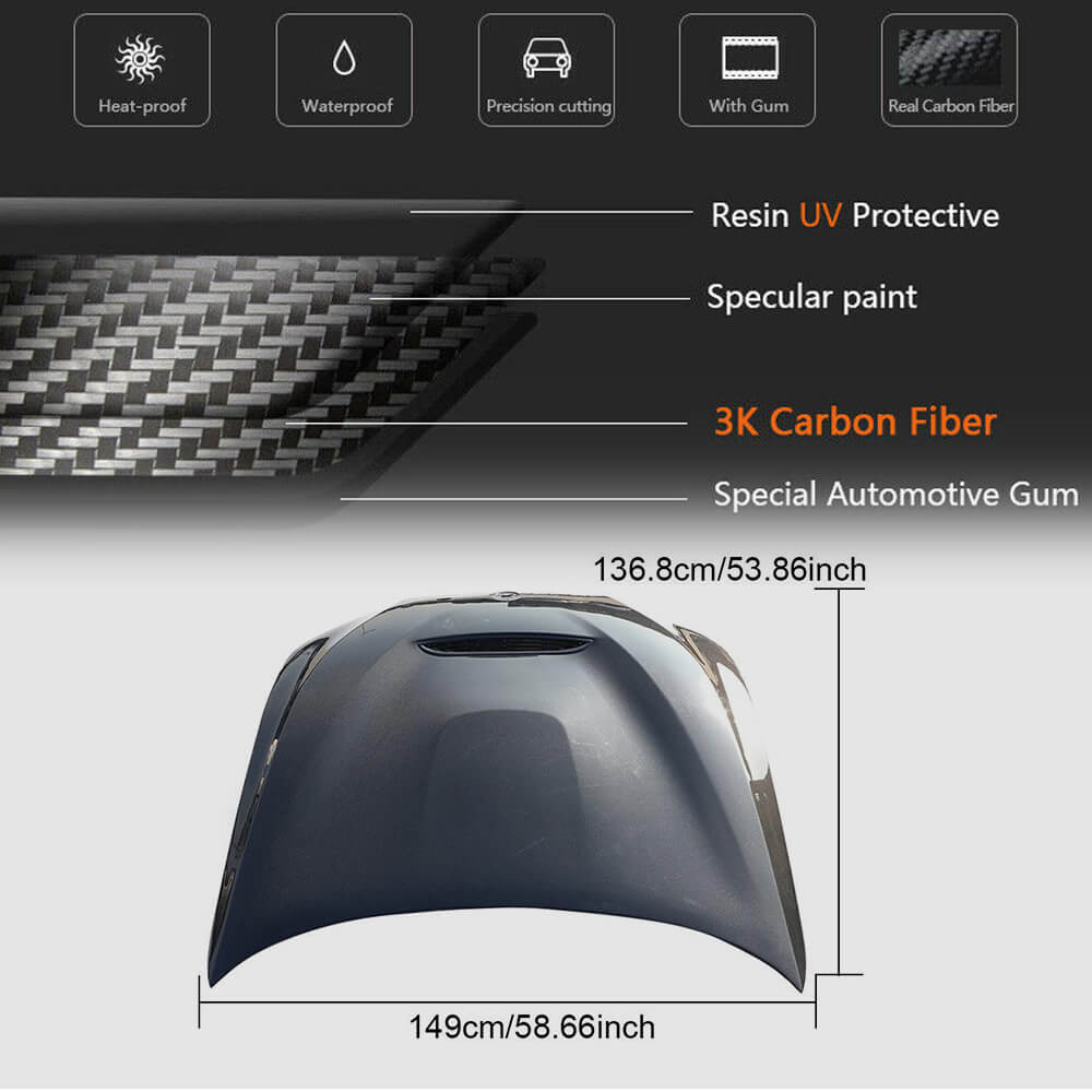 Hood (2018-2022, Carbon) for BMW 3 Series G20/21 2018- - image 5