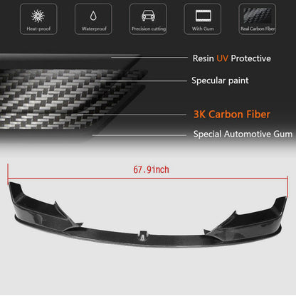 Front Bumper Lip V1 (for M-Sport, Carbon) for BMW 6 F12/F13/F06 2011-2018 - image 5