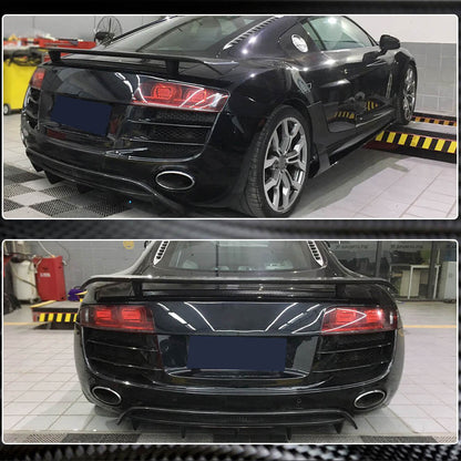 Rear Bumper Diffuser Carbon Fiber for Audi R8 2006-2015 - image 5