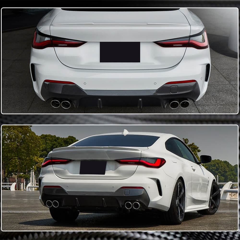 Rear Bumper Diffuser Dry Carbon Fiber V2 (M-Sport) for BMW 4 series G22/23/26 2020- - image 5