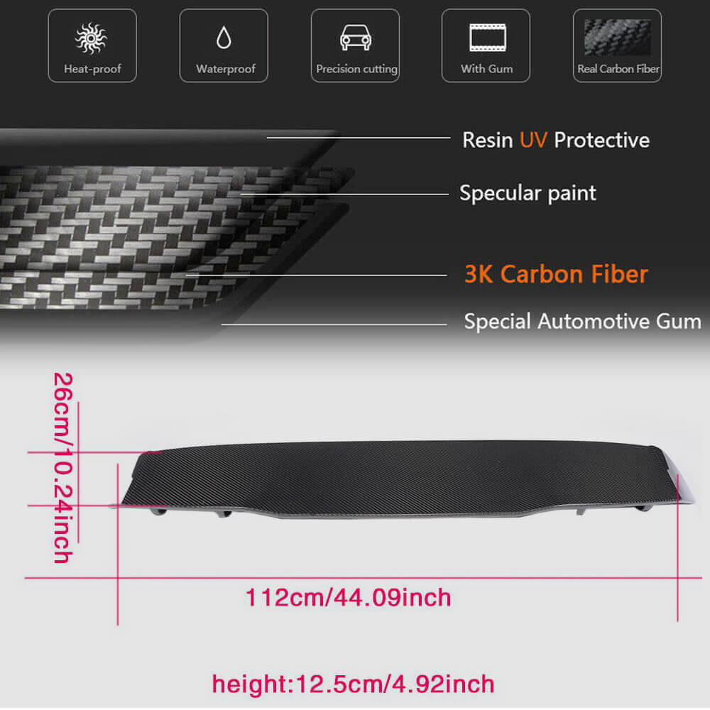 Spoiler V4 (for GTI/R HB, Carbon) for Volkswagen Golf 7/E-Golf 2012-2020 - image 5