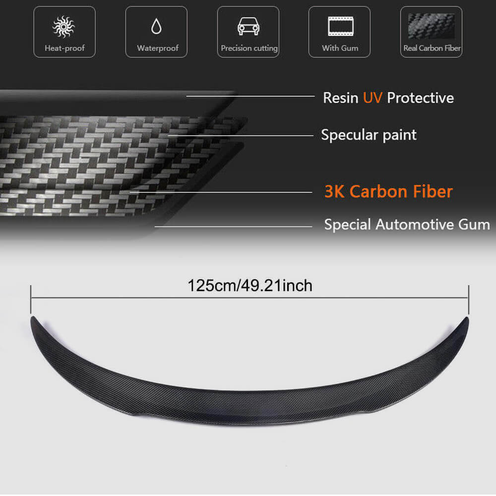 Spoiler V9 (for coupe 2015-2019, Carbon) for Mercedes C-class W205 2014-2021 - image 5