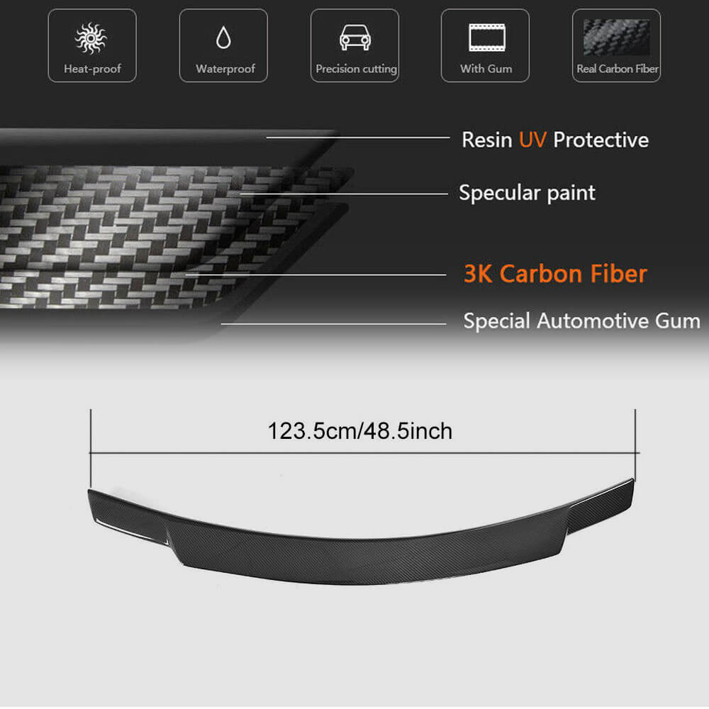 Rear Trunk Spoiler Carbon Fiber V1 (Coupe) for BMW 2 Series F22/23 2014-2021 - image 5
