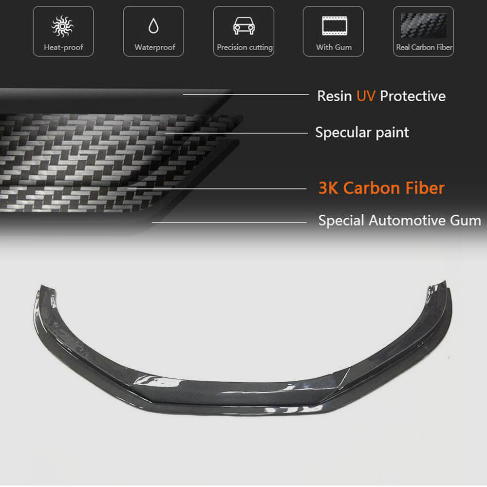 Front bumper lip V1 (for Base, 2014-2019, Carbon) for Audi TT 2014-2023 - image 5