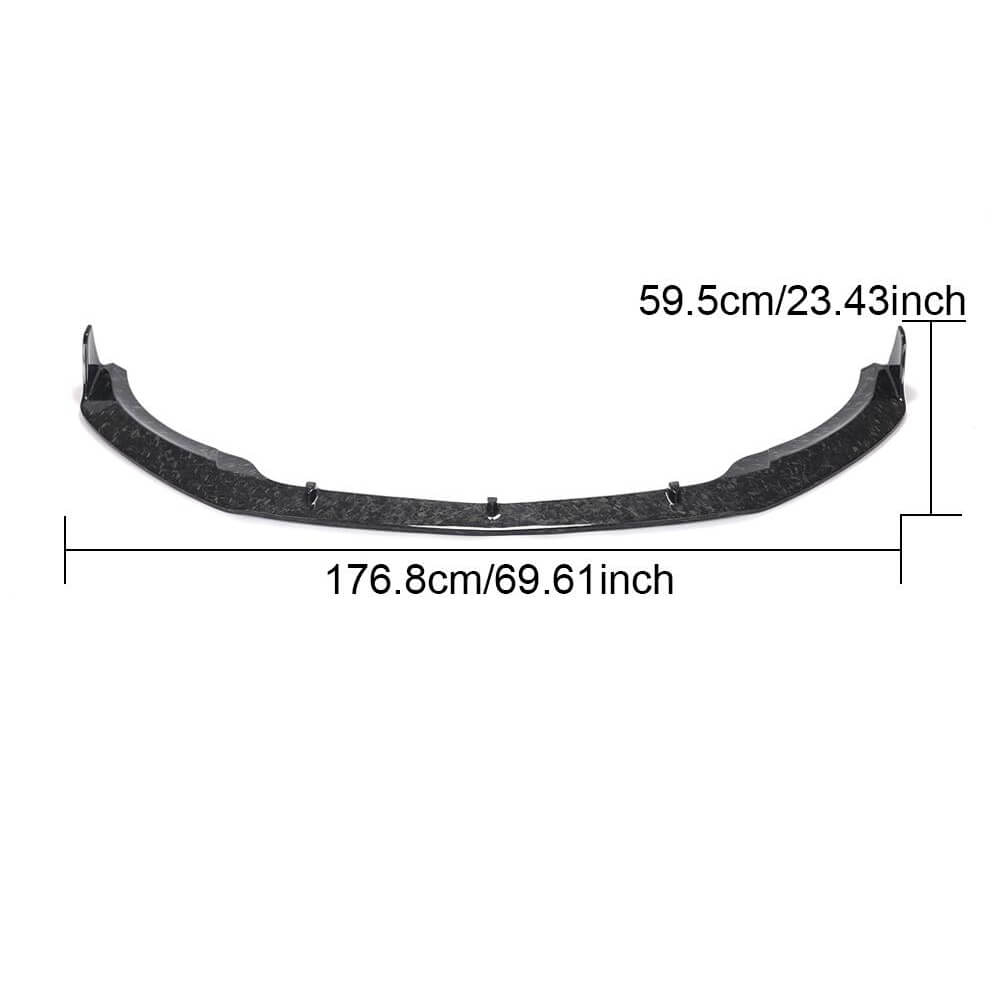 Cover on the front bumper Lip (for A45 AMG HB 2016-2018, Carbon) for Mercedes A-class W176 2012-2018 - image 5