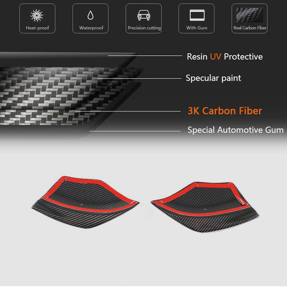 Rear Bumper Flap Covers (for AMG-Line / A45 AMG HB, Carbon) for Mercedes A-сlass W176 2012-2018 - image 5
