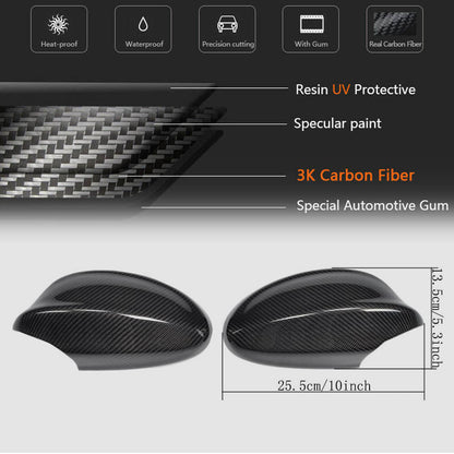 Mirror Covers (for E90/E91 2005-2008, Carbon) for BMW 3 Series E-90/91/92/93 2005-2011 - image 5