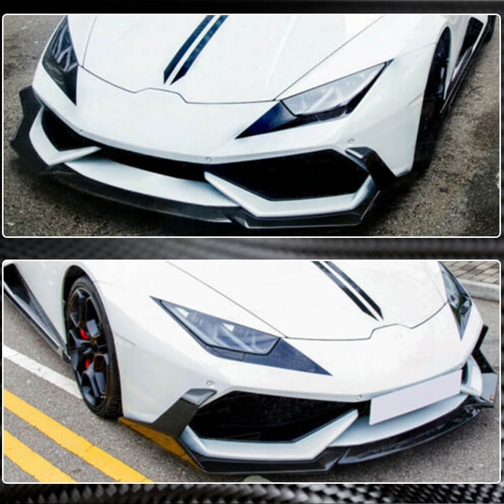 Front Bumper Lip Dry Carbon Fiber for Lamborghini Huracan - image 5