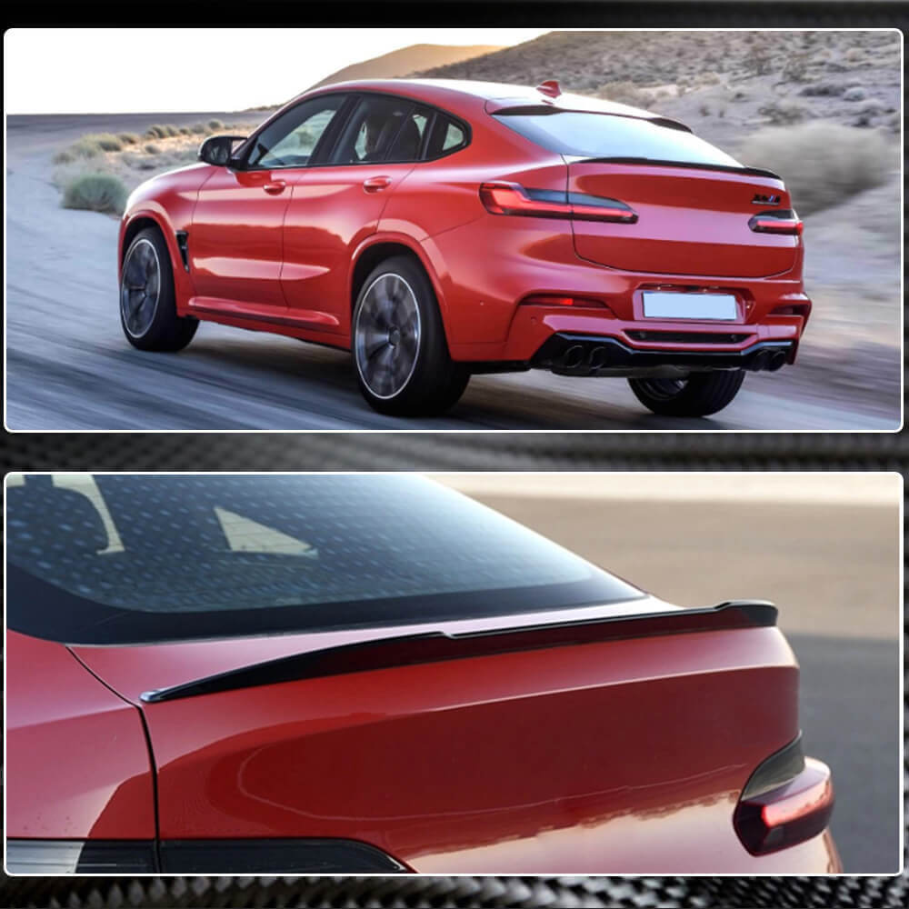 Rear Trunk Spoiler Carbon Fiber V2 for BMW X4 G02 2018- - image 5