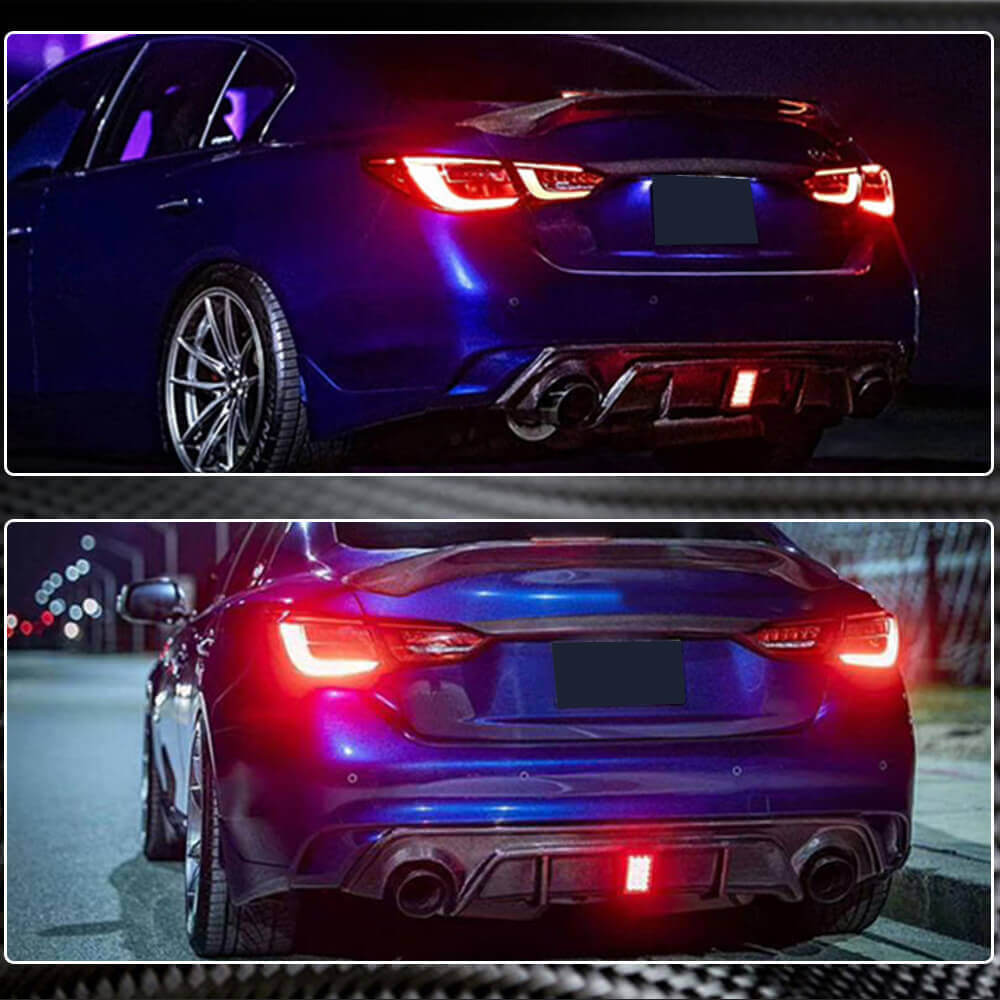 Rear bumper diffuser V3 (for Q50 Base/Sport 2018-2023, Carbon) for Infiniti Q50/Q60 2013-2024 - image 5