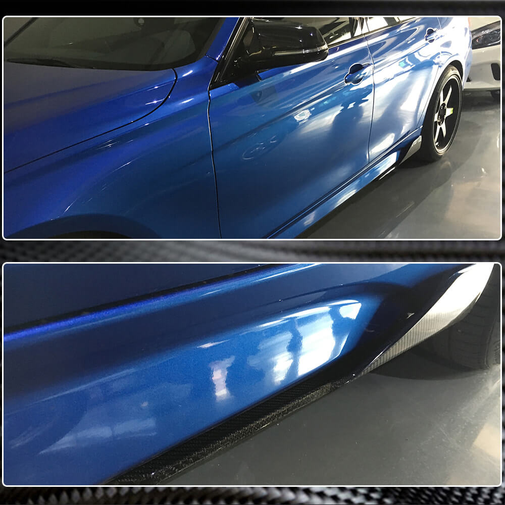 Side Skirt Extensions V2 (for F30 M-Sport, Carbon) for BMW 3 Series F-30/31/34 2012-2019 - image 5
