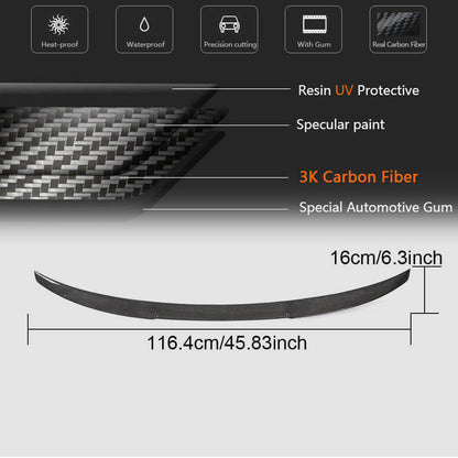 Spoiler V2 (for Sedan, Carbon) for Audi A3 2012-2020 - image 5