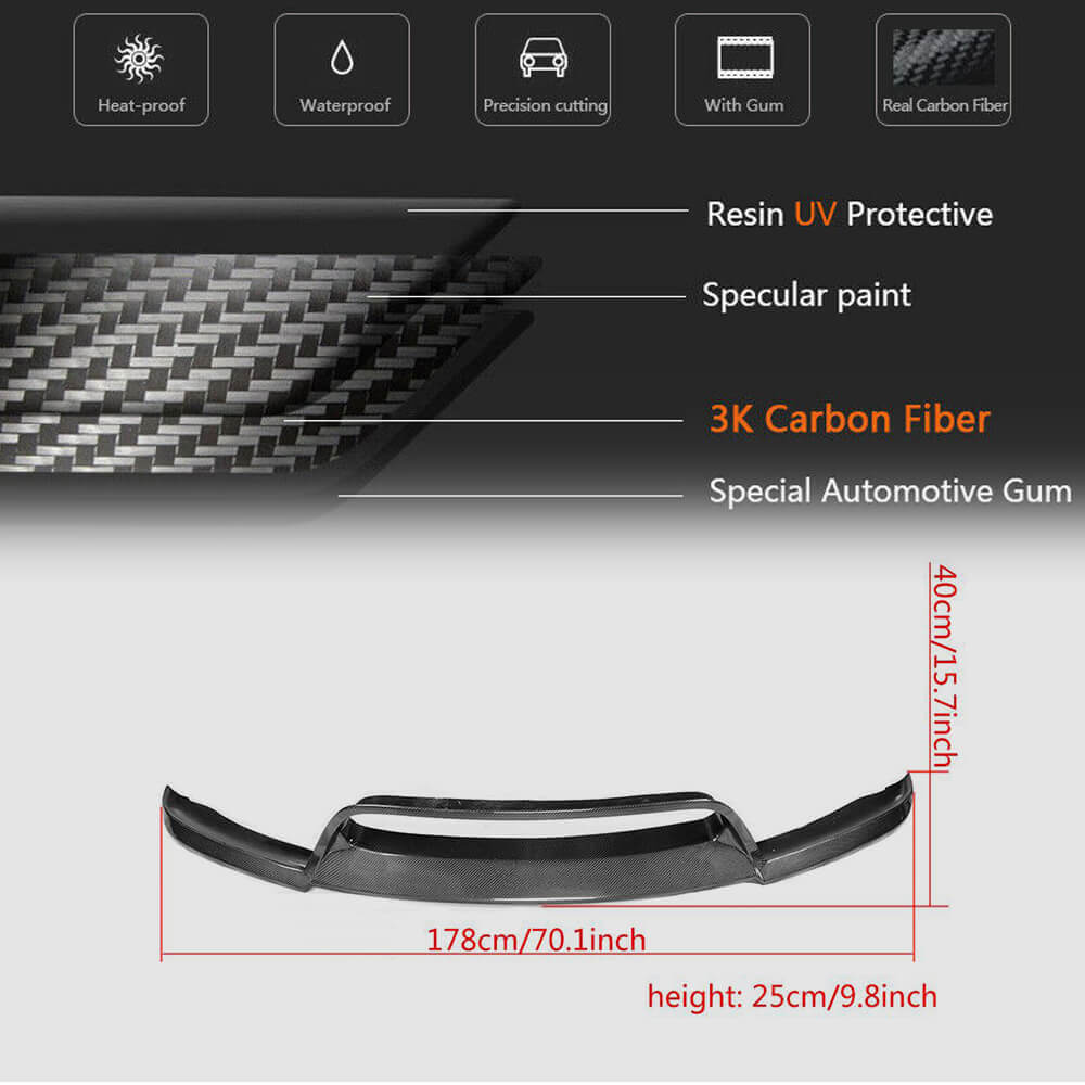 Front Bumper Lip V1 for X6M, Carbon for BMW X6 E71 2008-2014 - image 5