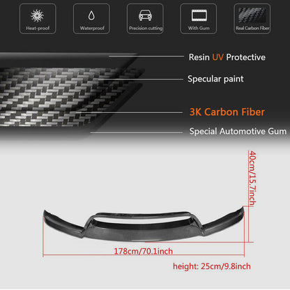 Front Bumper Lip V1 for X6M, Carbon for BMW X6 E71 2008-2014 - image 5