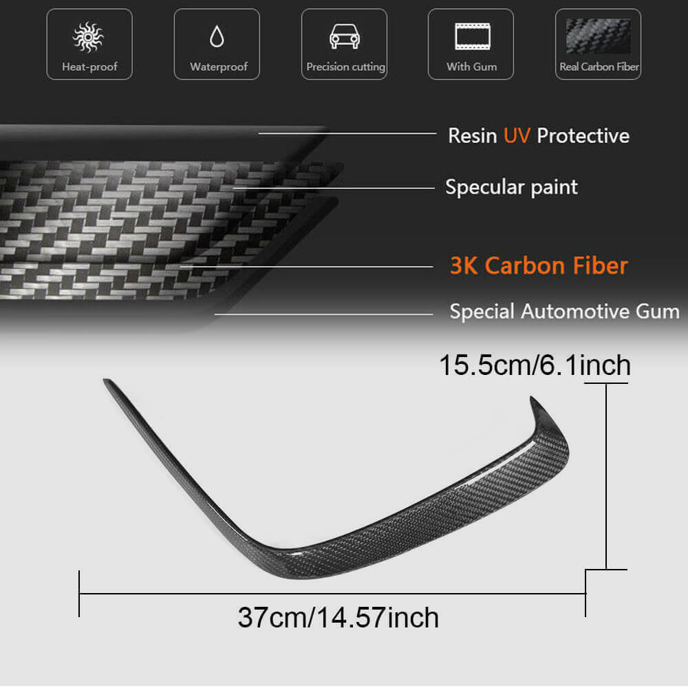 Covers on the rear bumper (for AMG-Line HB, Carbon) for Mercedes A-class W176 2012-2018 - image 5
