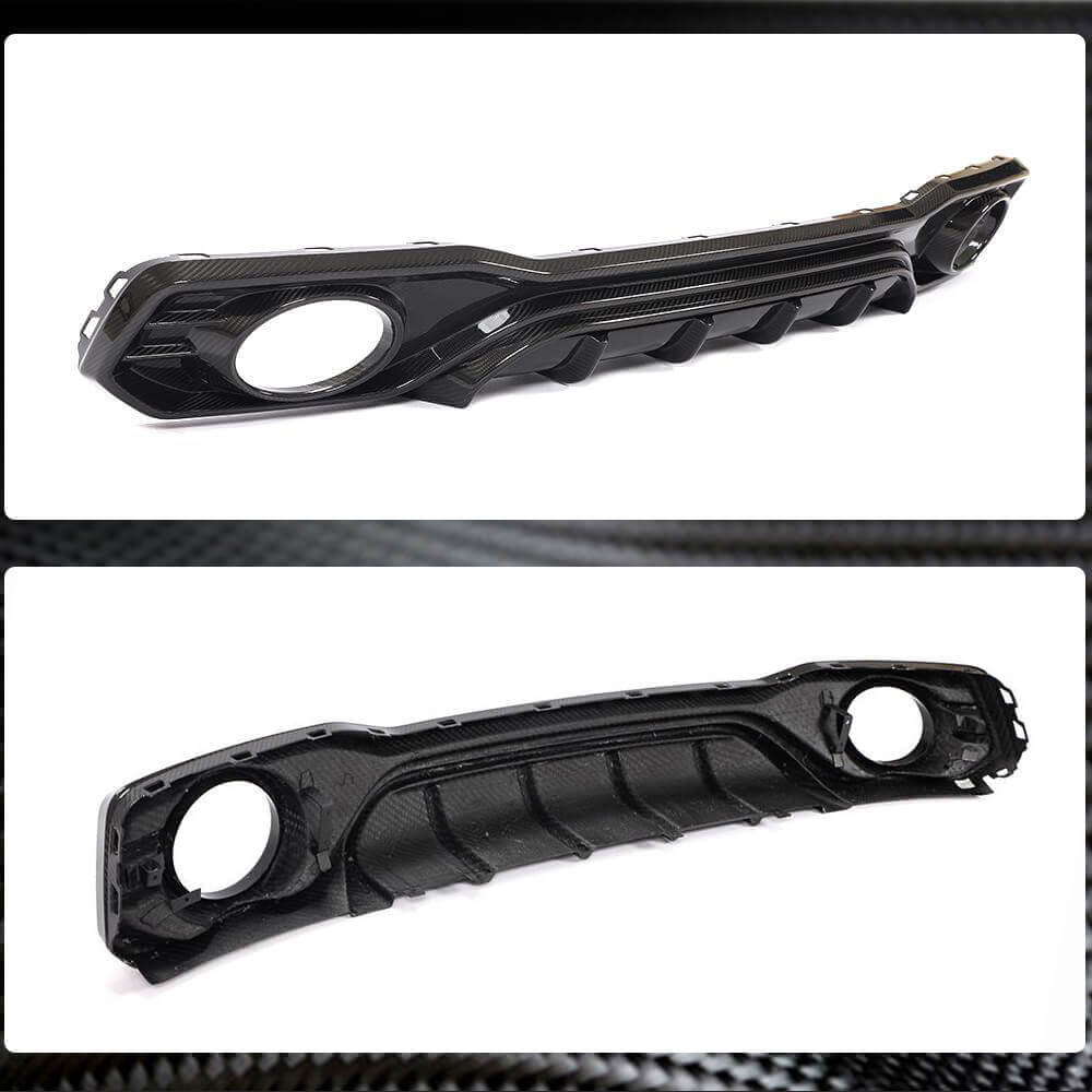 Rear bumper diffuser with exhaust tips (for S-Line 2018-2022, Dry Carbon) for Audi A7 2018- - image 5