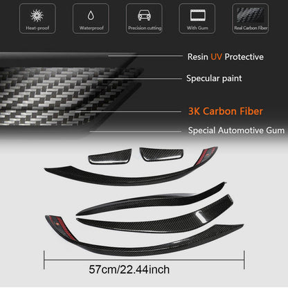 Covers on the front bumper (for AMG-Line / A45 AMG HB 2013-2015, Carbon) for Mercedes A-class W176 2012-2018 - image 5