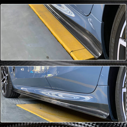 Side Skirt Extensions V1 (for G16 M-Sport/F93 M8, Carbon) for BMW 8 cерія G14/G15/G16 2018- - image 5