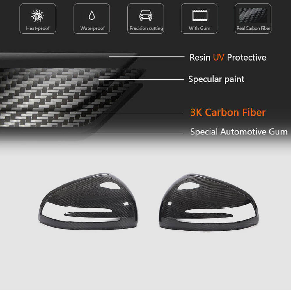 Mirror Covers (Dry Carbon) for Mercedes AMG GT C190/R190 2014-2022 - image 5