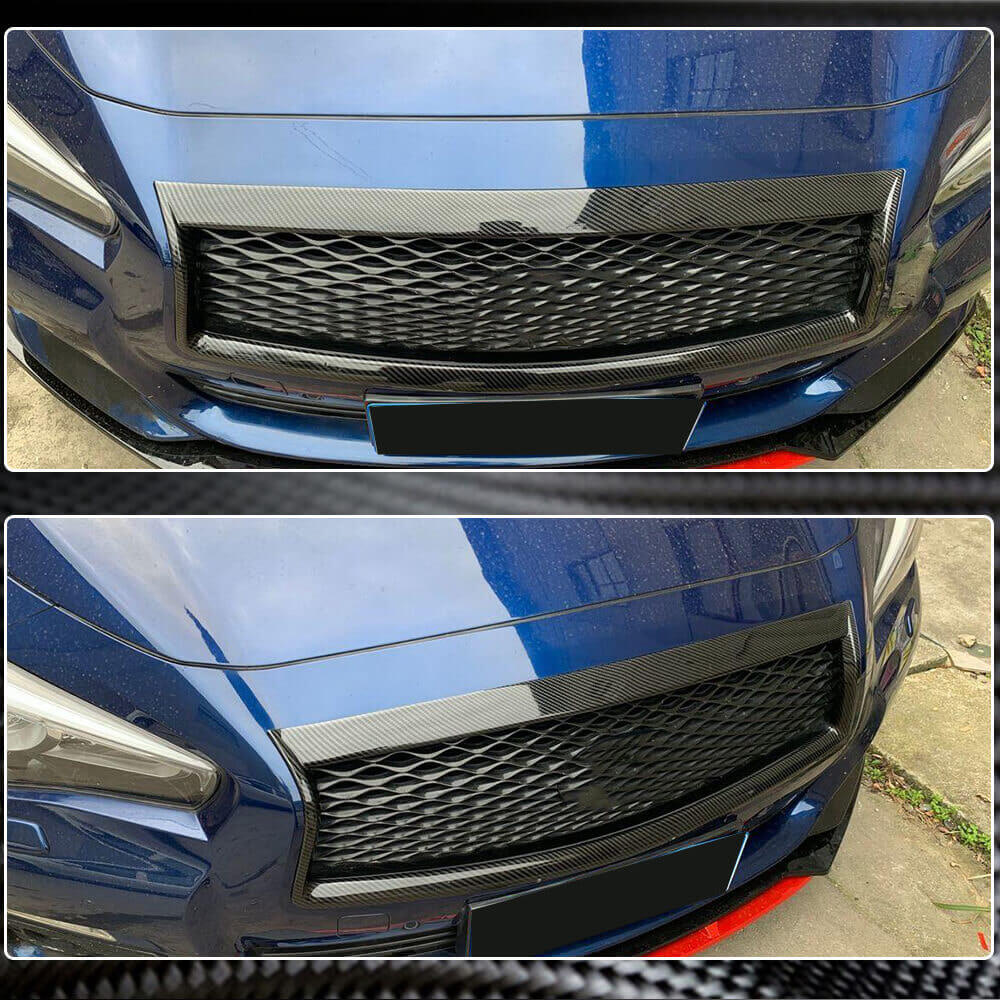 Front Grille Surround Trim (for Q50 2018-2022, Carbon) for Infiniti Q50/Q60 2013-2024 - image 5