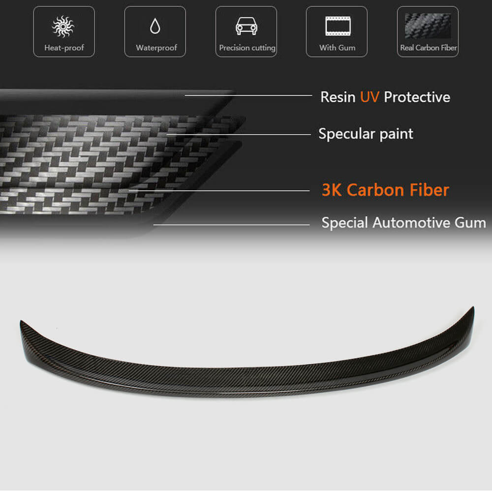 Rear Trunk Spoiler Carbon Fiber V2 (SD) for BMW 3 series E-90/91/92/93 2005-2011 - image 5