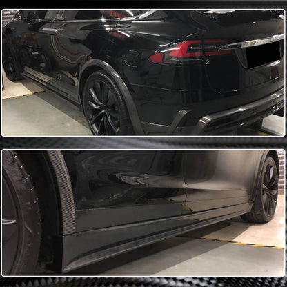 Door Sill Covers (2015-2021, Carbon) for Tesla Model X 2015- - image 5