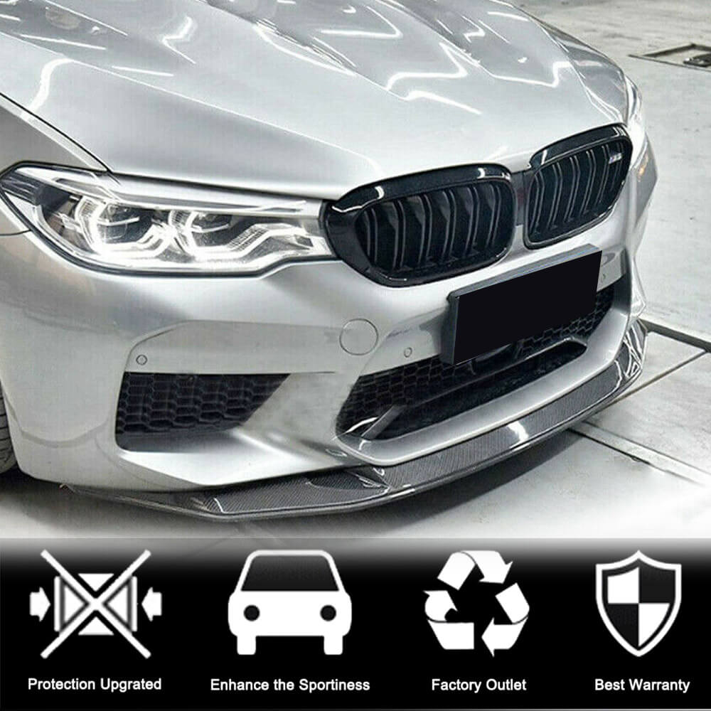 Front Bumper Lip Carbon Fiber V3 (for M5 2017-2020) for BMW 5 Series G30/31 2017-2023 - image 5