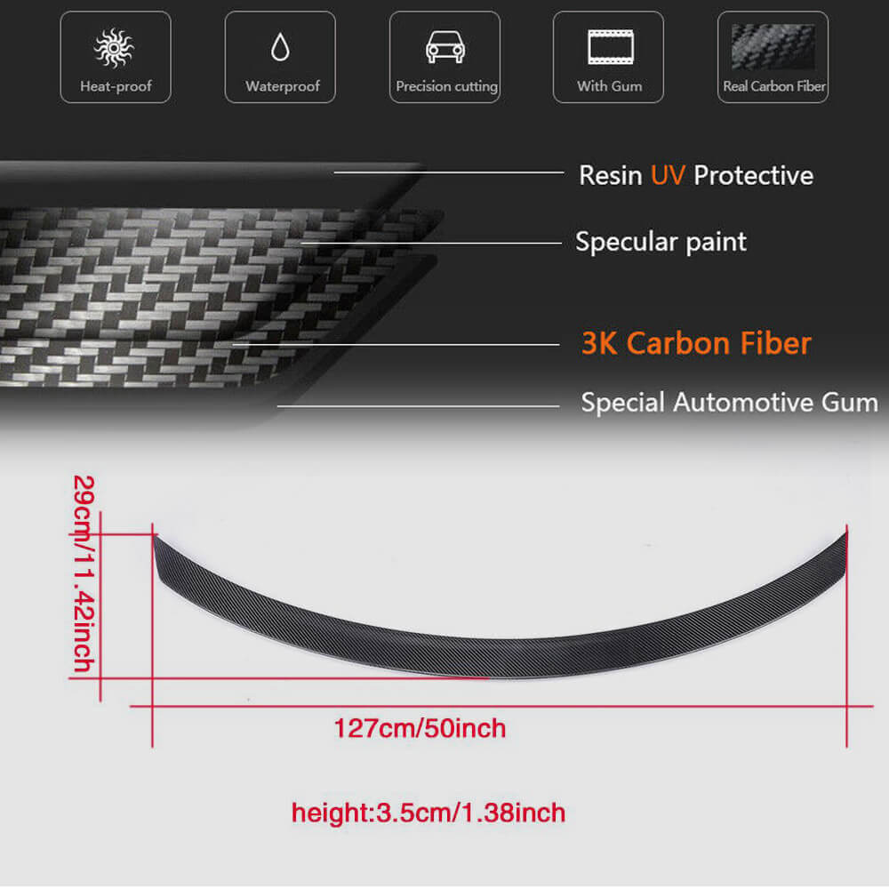 Spoiler V10 (for SD 2015-2019, Carbon) for Mercedes C-class W205 2014-2021 - image 5