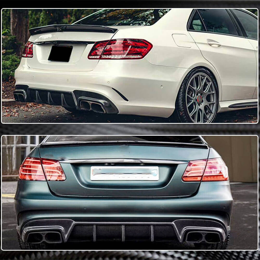 Rear Bumper Diffuser V2 for E63 AMG 2013-2016 Carbon for Mercedes E-сlass W212 2009-2016 - image 5
