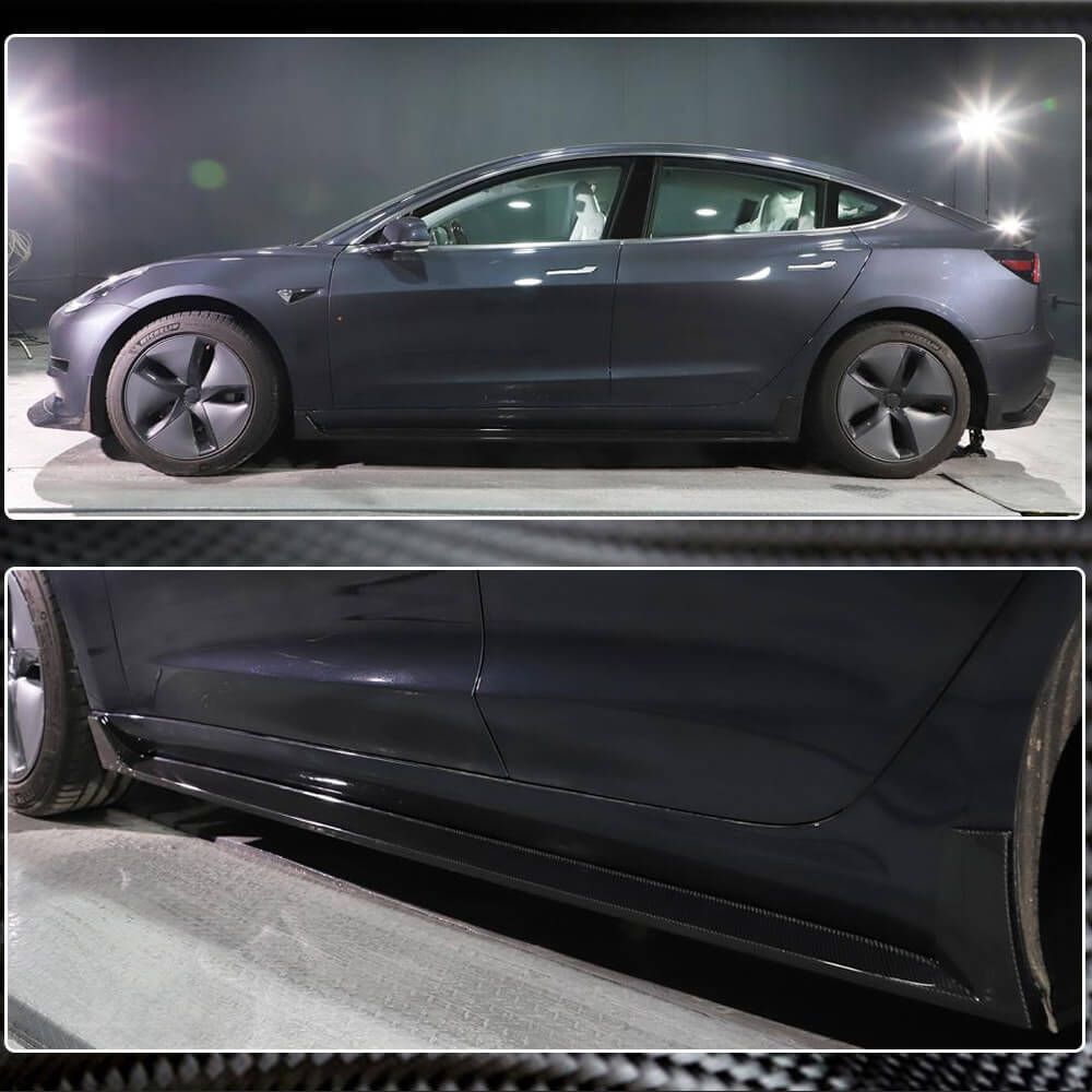 Side Skirts Carbon Fiber V4 (2016-2022) for Tesla Model 3 - image 5