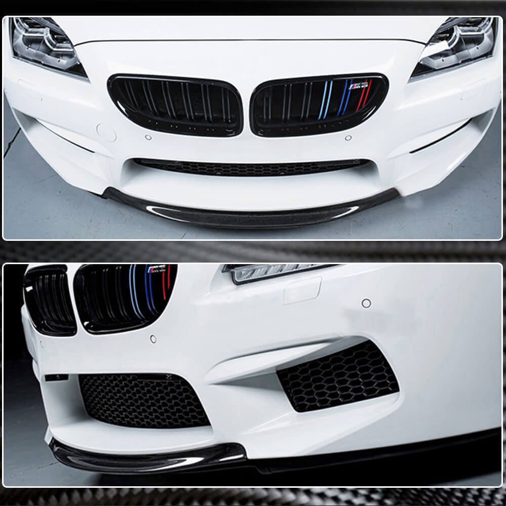 Front Bumper Lip V2 for M6, Carbon for BMW 6 Series F12/F13/F06 2011-2018 - image 5