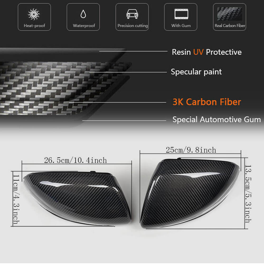 Mirror Covers V2 (Carbon) for Mercedes C-сlass W205 2014-2021 - image 5