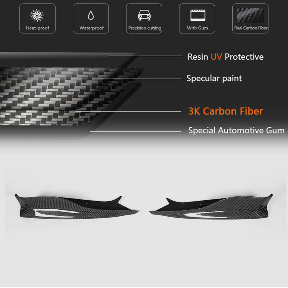 Rear Bumper Flap Extensions (for E82 1M, Carbon) for BMW 1 Series E81/82/87/88 2004-2011 - image 5