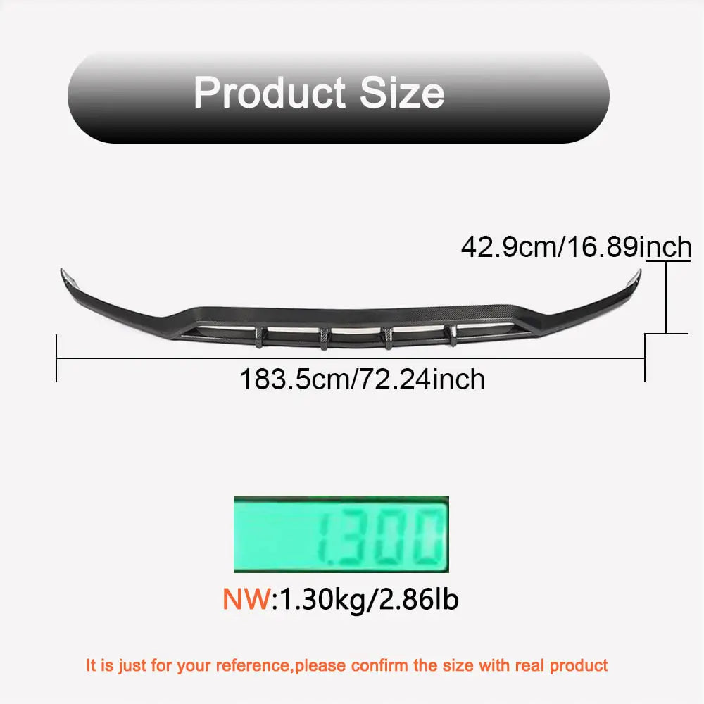 Front Bumper Lip for AMG-Line 2020+, Carbon for Mercedes GLC X253 2015-2022 - image 5