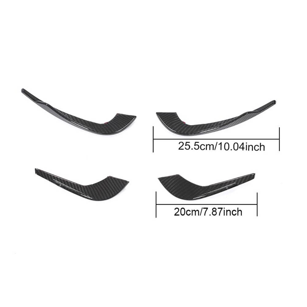 Front bumper extensions V3 (for S-Line SD 2015-2019, Carbon) for Audi A4 B9 2015-2024 - image 5