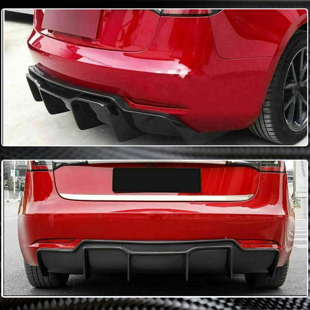 Rear Bumper Diffuser Carbon Fiber V1 (2016-2022) for Tesla Model 3 - image 5