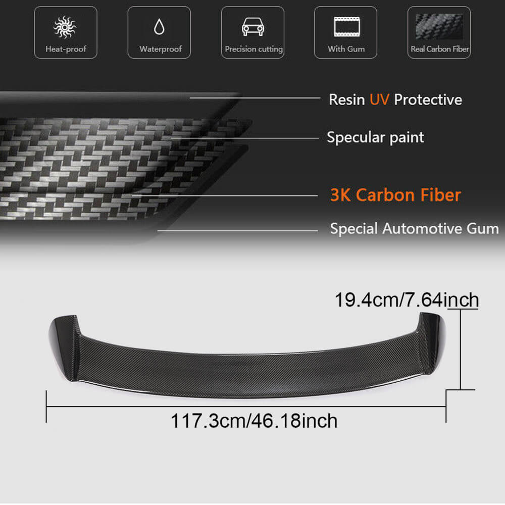 Rear Roof Spoiler Carbon Fiber V1 (F20/F21) for BMW 1 series F20/21 2011-2019 - image 5