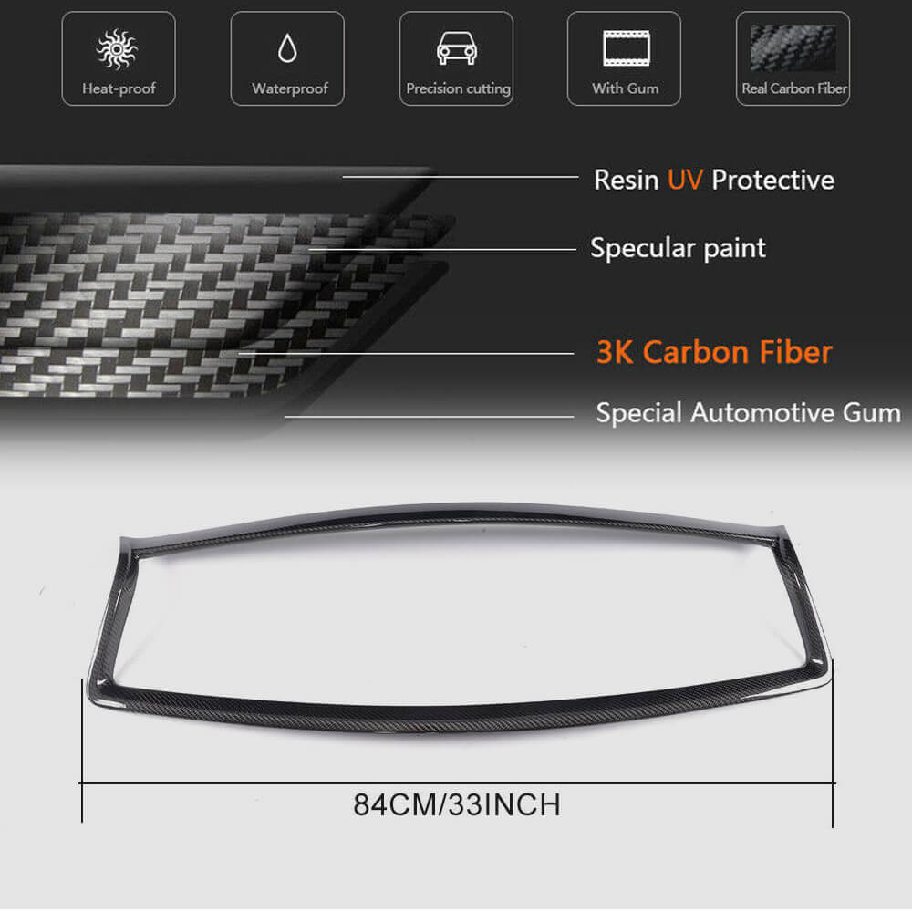 Radiator grille outline (for Q50 Base/Sport 2014-2017, Carbon) for Infiniti Q50/Q60 2013-2024 - image 5