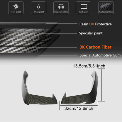 Fog Light Covers V2 (for S-Line SD 2015-2019, Carbon) for Audi A4 B9 2015-2024 - image 5