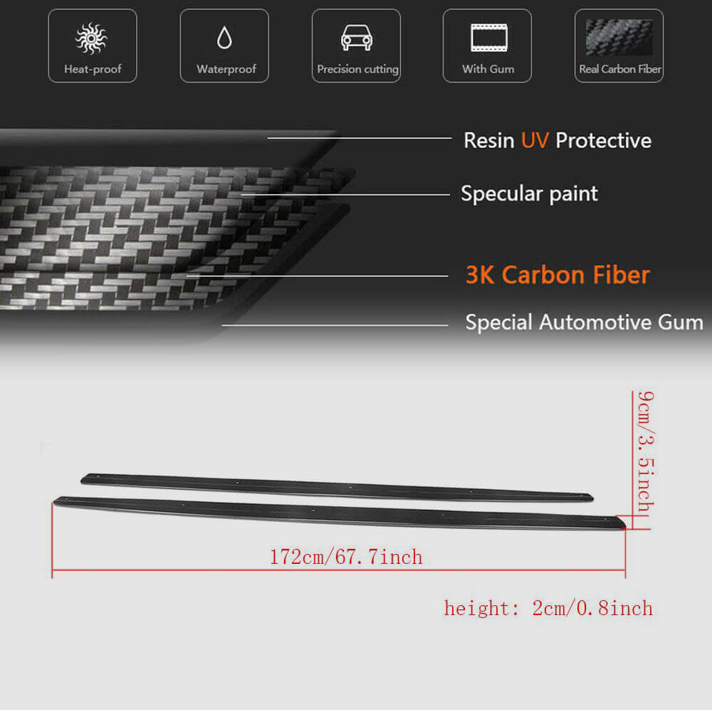Side skirts V2 (Carbon) for Audi TT 2006-2014 - image 5