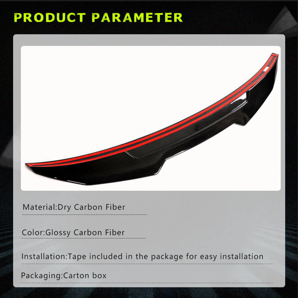 Spoiler V10 (for SD, Carbon) for Audi A3 2012-2020 - image 5
