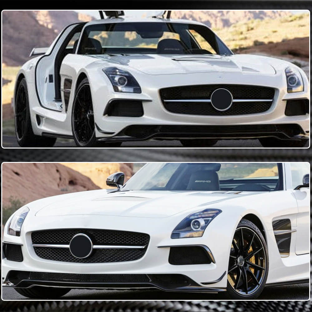 Front Bumper Flaps V1 Carbon for Mercedes SLS C197 2010-2014 - image 5